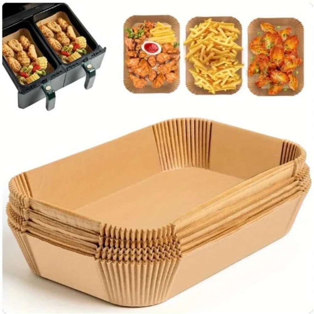 Commercial Kitchen Pans - 50/100 Buah Kertas Penggoreng Udara Sekali