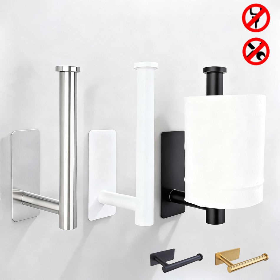 Commercial Kitchen Towels - Tempat Tisu Stainless Steel Putih Perekat