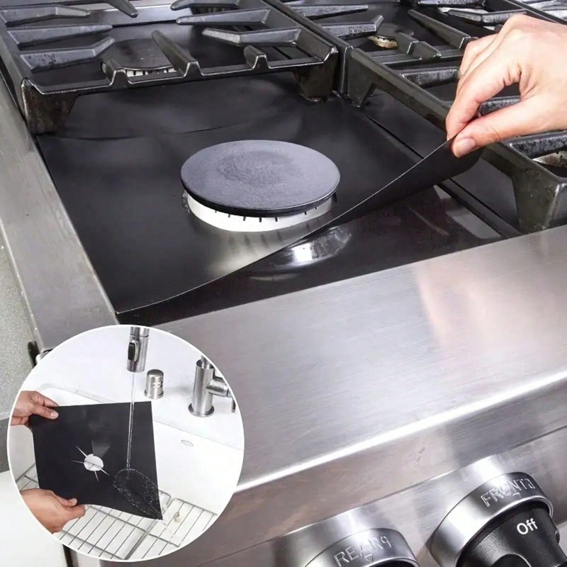 Commercial Kitchen Burner - 2/4/6/8 Pcs Pelindung Kompor Gas, Alas