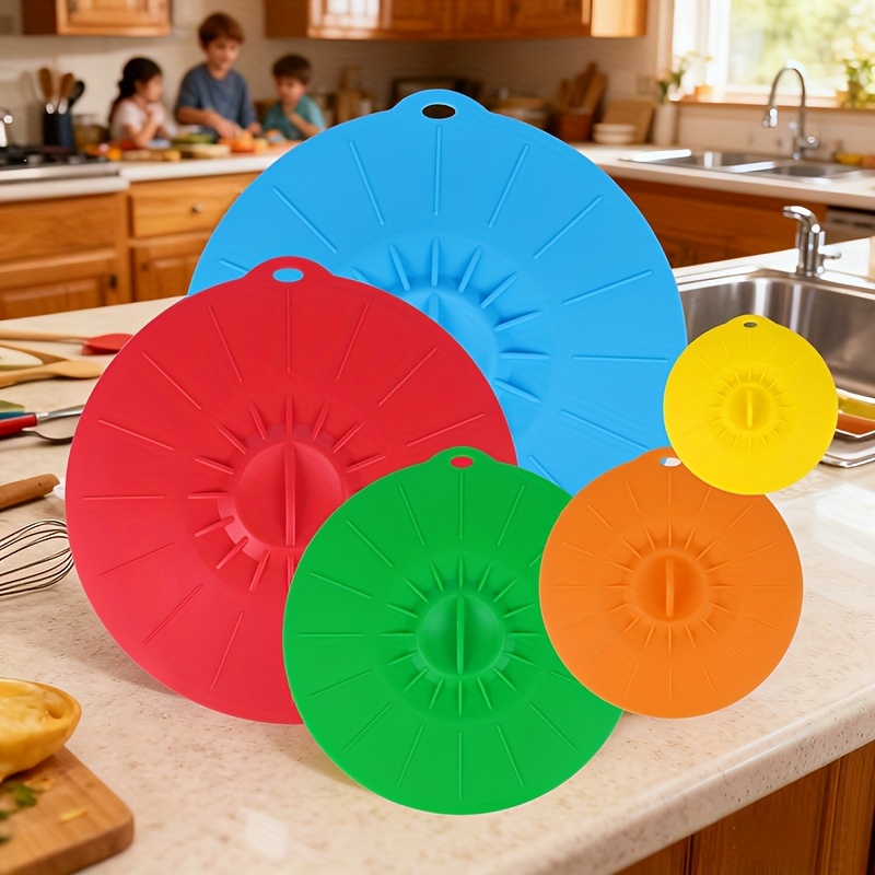 Commercial Kitchen Pans - Tutup Silikon 5 Buah, Tutup Anti