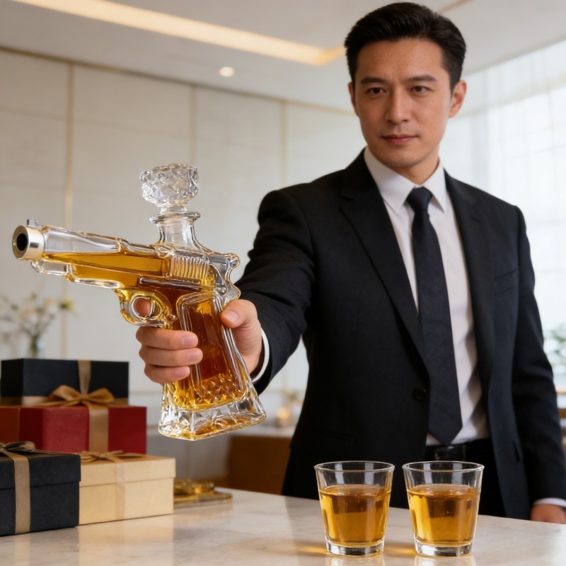 Botol Dekanter Pistol Kaca San - Cold Drink Dispenser ulasan dan harga