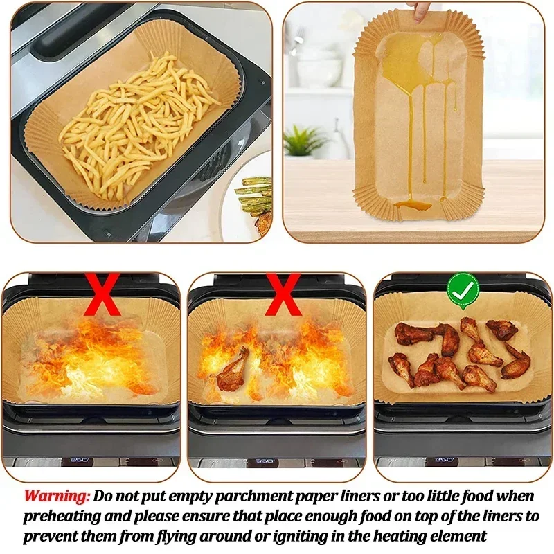 Kertas Penggoreng Udara Sekali - Commercial Kitchen Pans ulasan dan harga