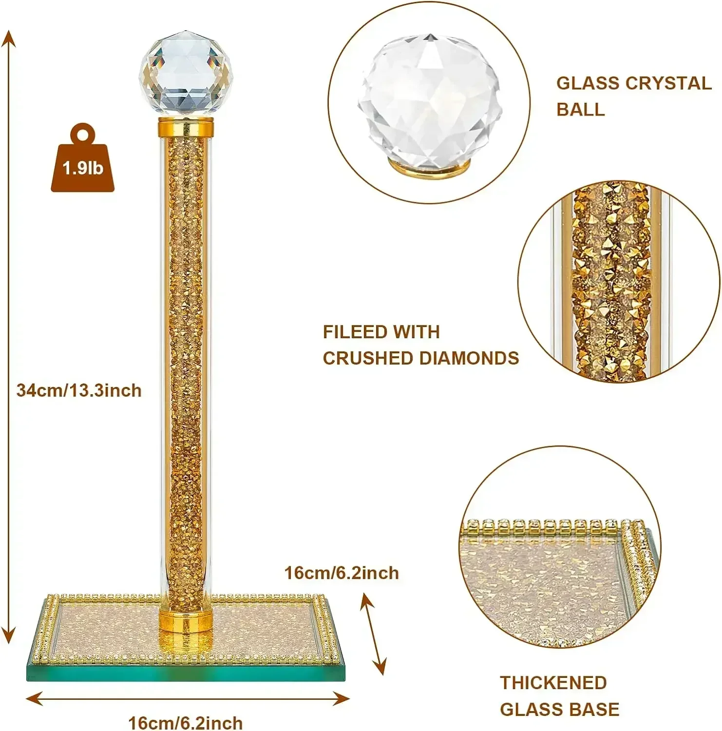 Tempat tisu kristal, dudukan h - Commercial Kitchen Towels ulasan dan harga