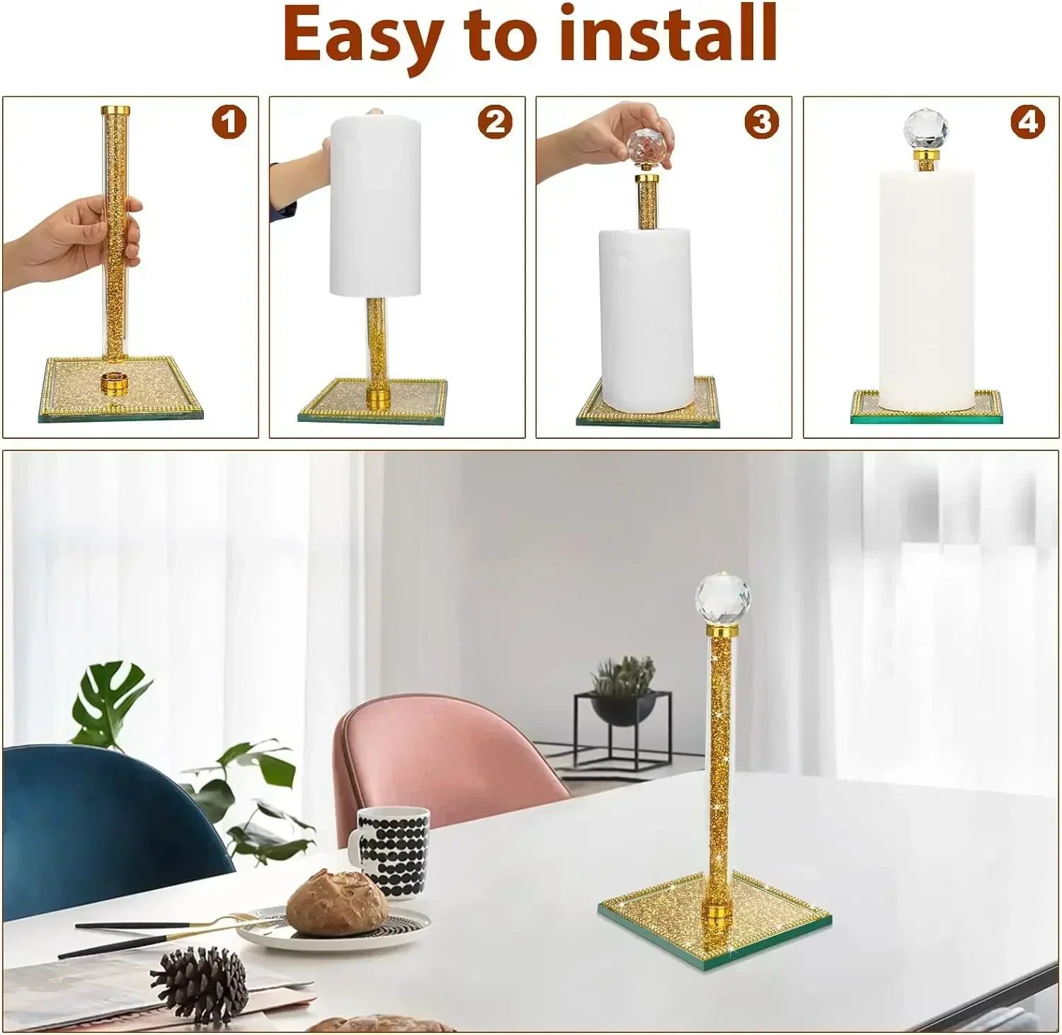 Tempat tisu kristal, dudukan h - Commercial Kitchen Towels ulasan dan harga