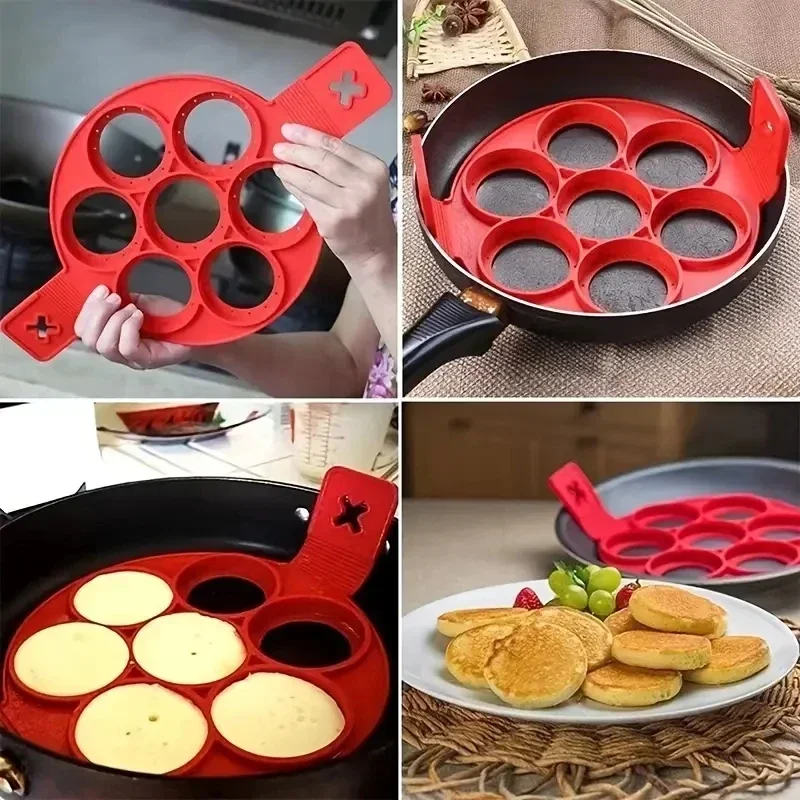 Silikon 7 lubang lingkaran pen - Commercial Kitchen Pans ulasan dan harga